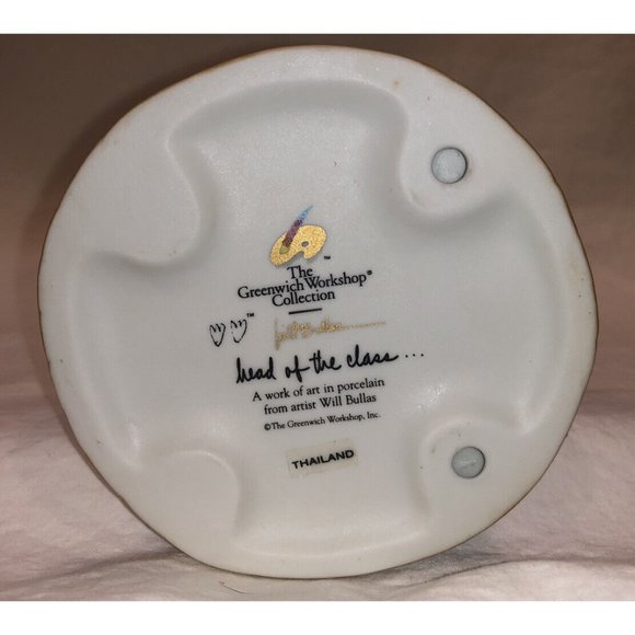 Will Bullas Porcelain "Head Of The Class " Dunce Figurine, Greenwich Workshop - Picture 7 of 7